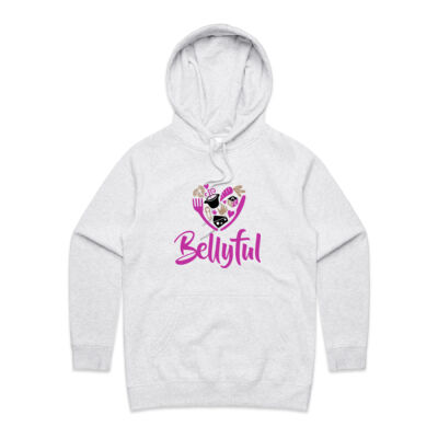Women's Hoodie - White Marle Thumbnail