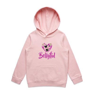 Kids Hoodie - Pink - Full colour logo Thumbnail