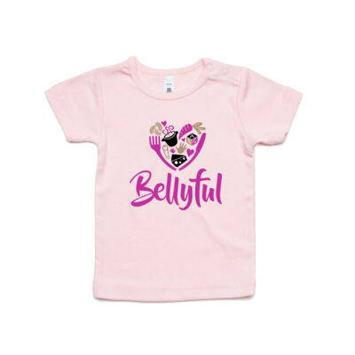 Kids Wee Tee - pink - Full colour logo Thumbnail