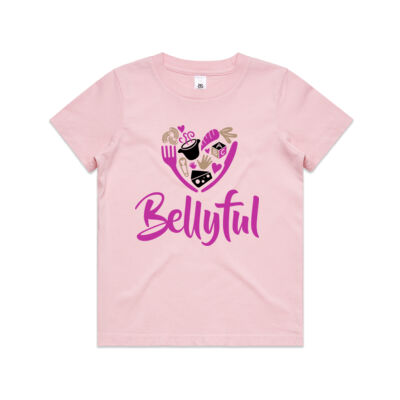 Kids Youth Tee - pink - Full colour logo Thumbnail