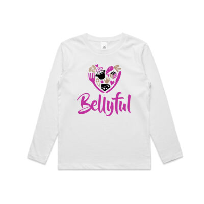 Kids Youth Long Sleeved Tee - White Thumbnail