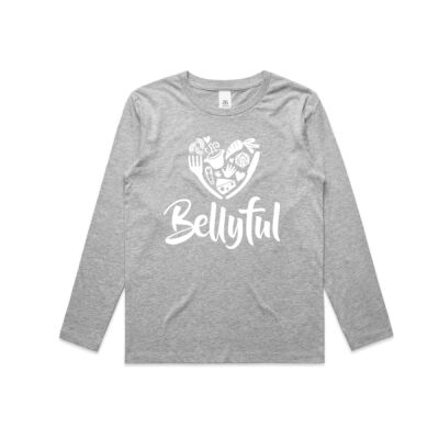 Kids Youth Long Sleeved Tee - Grey Marle Thumbnail